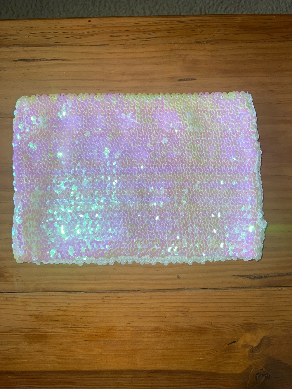 Iridescent Pink White Sequin Tube Top